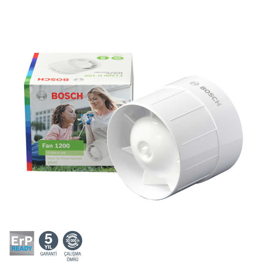 BOSCH F1200 D 125 Plastik Kanal Fanı-Aspiratörü