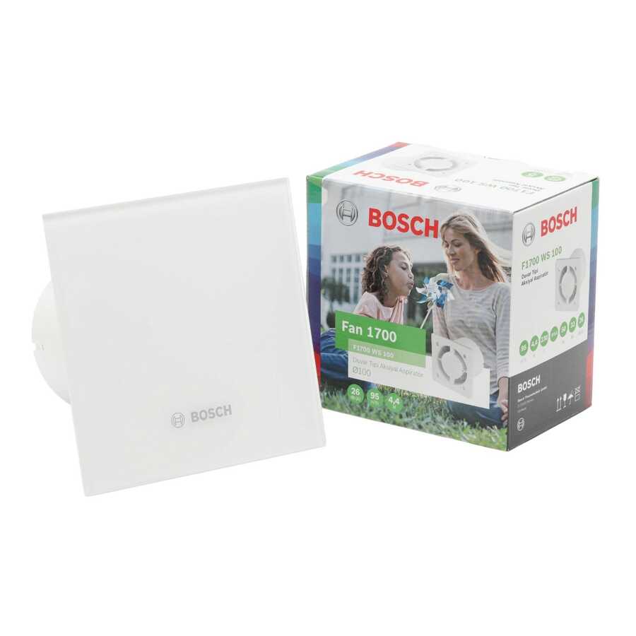 BOSCH F1700 WS DP100 Mat Beyaz Sessiz Banyo Aspiratörü-Fanı