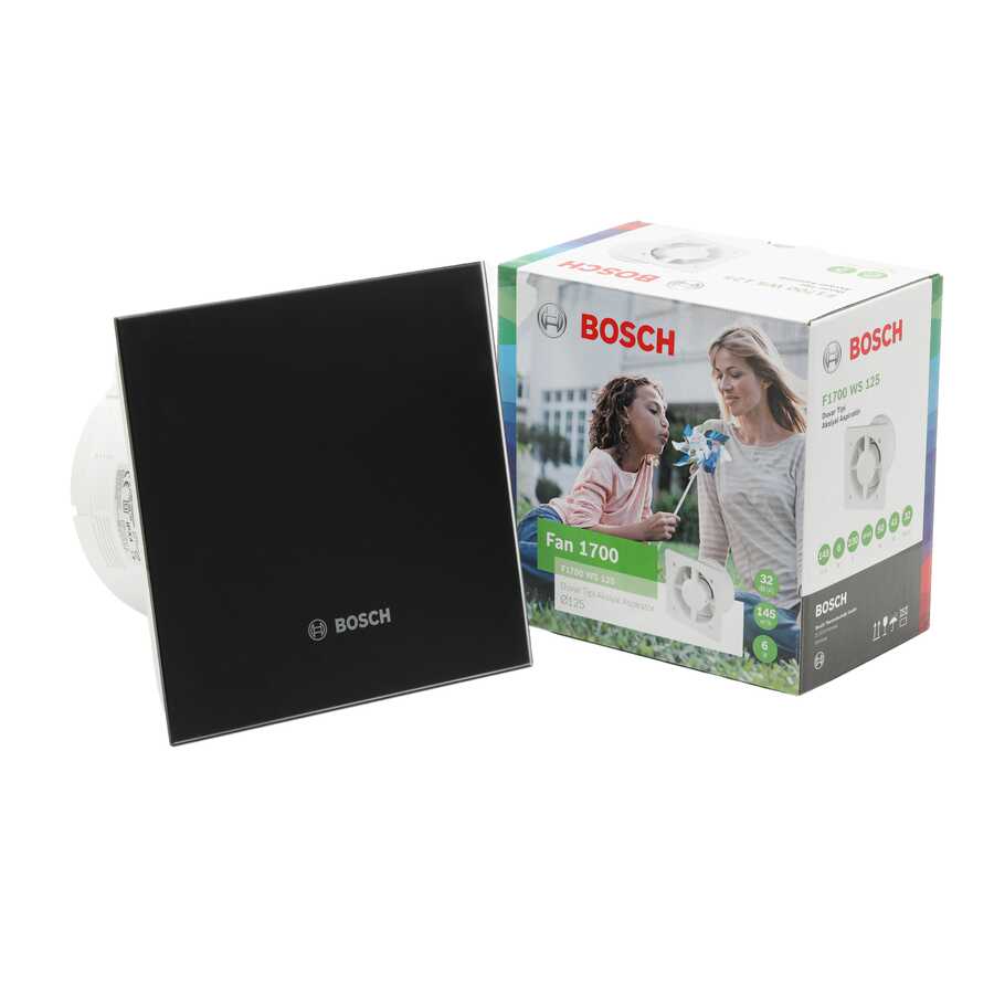 BOSCH F1700 WS DP125 Mat Siyah Sessiz Banyo Aspiratörü-Fanı